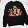 Cats For Trump Shirt, Funny Cat Trump 2024 Support Sweatshirt