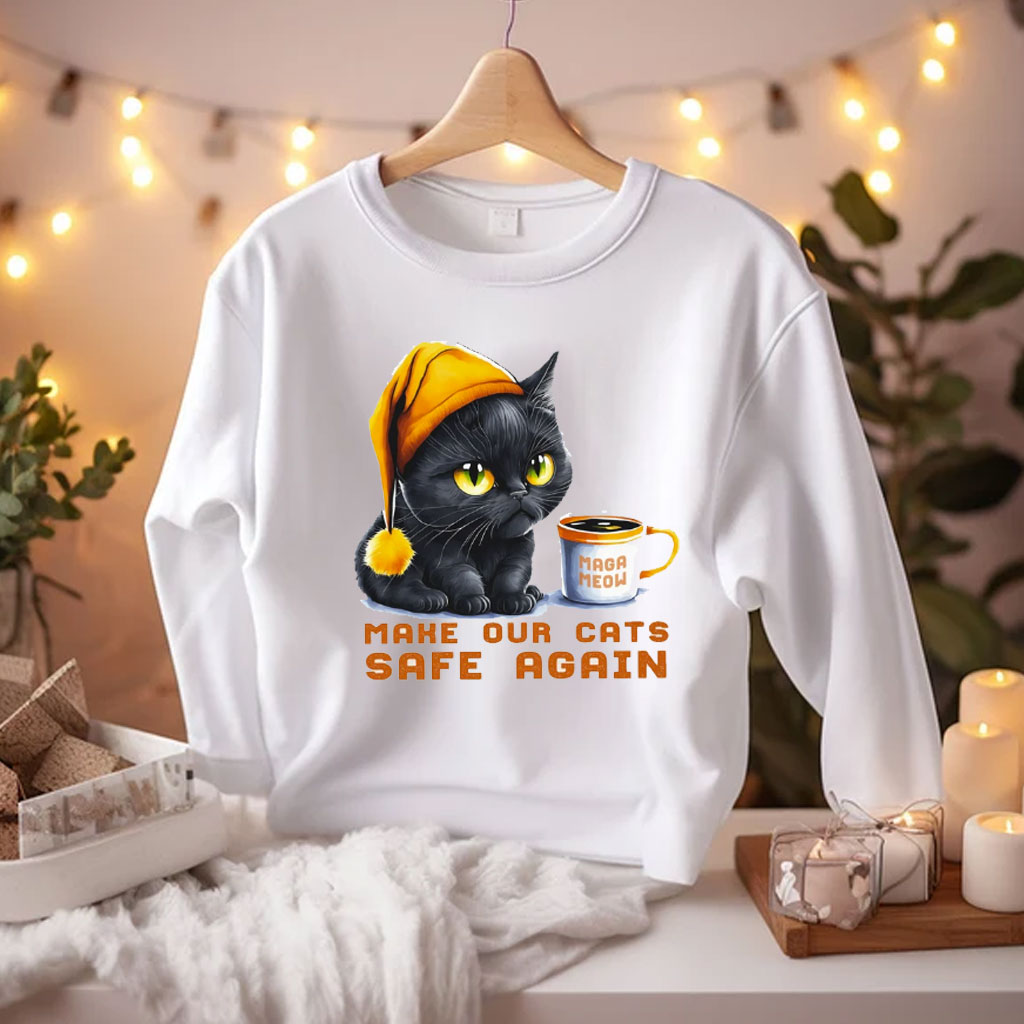 Trump 2024, Make Our Cats Safe Again, Christmas Cat Shirt