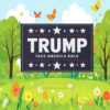 Trump 2024 Plastic Yard Sign- Take America Back MAGA
