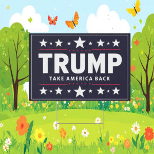 Trump 2024 Plastic Yard Sign- Take America Back MAGA