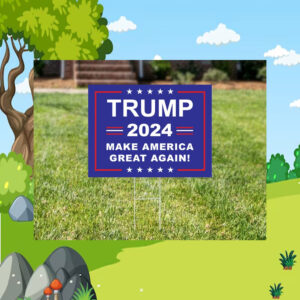 Trump 2024 Rally Yard Sign - Trump 2024 America Lawn Sign