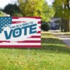 2024 Election Democrat Republican Yard Sign