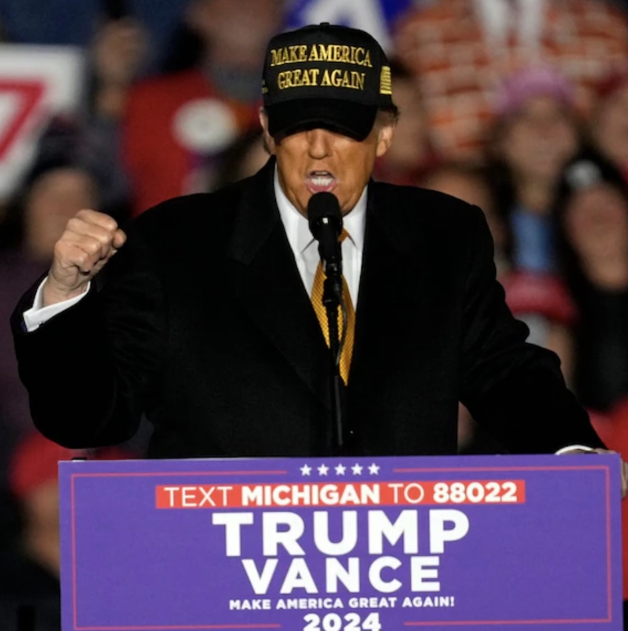 BLACK AND GOLD MAGA HAT