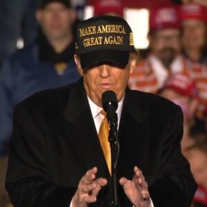 BLACK AND GOLD MAGA HAT