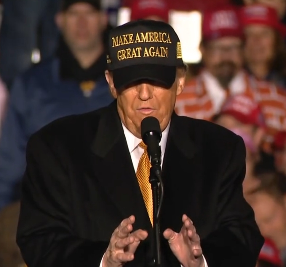 BLACK AND GOLD MAGA HAT