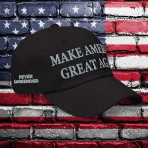 Black Trump Never Surrender MAGA Hat