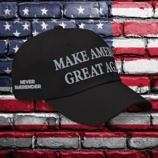 Black Trump Never Surrender MAGA Hat