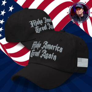 Dark Gothic MAGA Hat Black Trump Cap