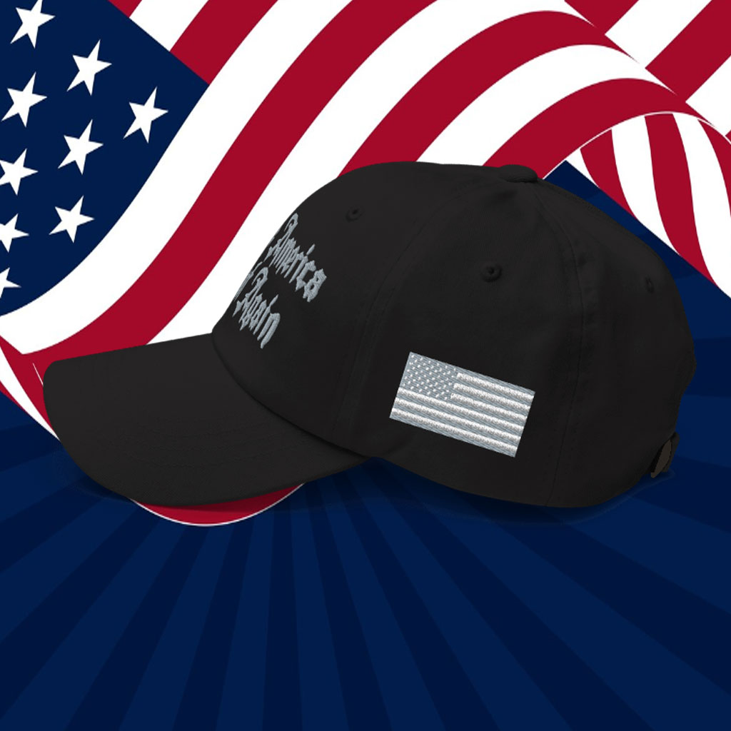 Dark Gothic MAGA Hat Black Trump Cap