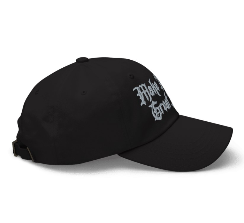 Dark Gothic MAGA Hat Embroidered Fitted – Elon Musk Dark Gothic MAGA Hat