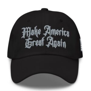 Dark Gothic MAGA Hat Embroidered Fitted – Elon Musk Dark Gothic MAGA Hat