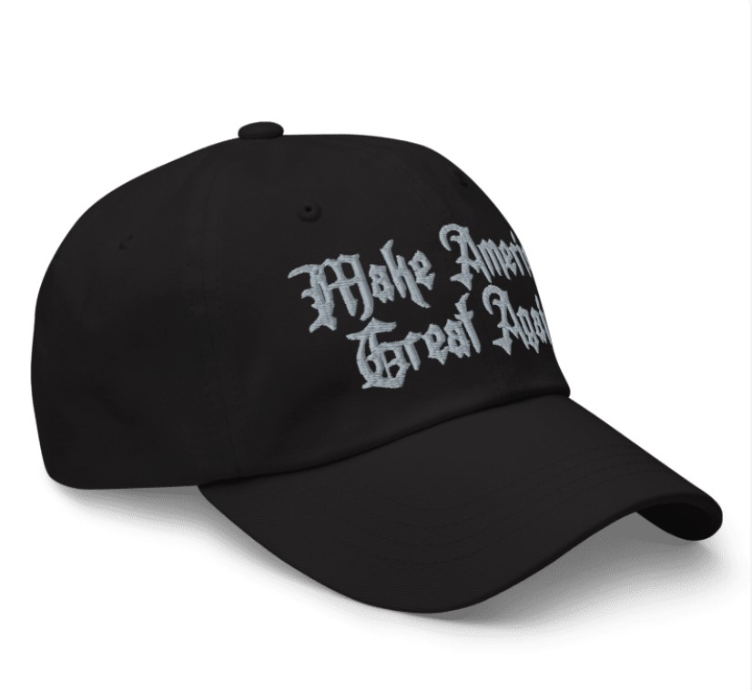 Dark Gothic MAGA Hat Embroidered Fitted – Elon Musk Dark Gothic MAGA Hat