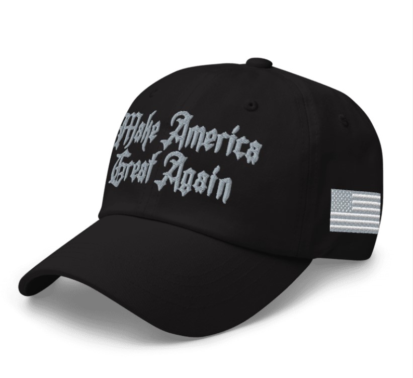 Dark Gothic MAGA Hat Embroidered Fitted – Elon Musk Dark Gothic MAGA Hat