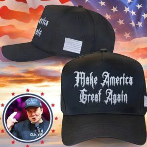 Dark Gothic MAGA Hat Embroidered Fitted – Elon Musk Dark Gothic MAGA Hat