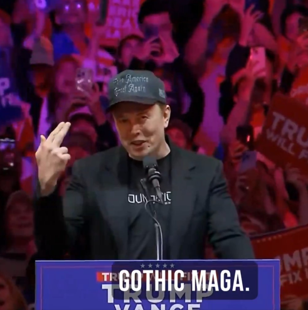 Dark Gothic MAGA Hat Make America Great Again