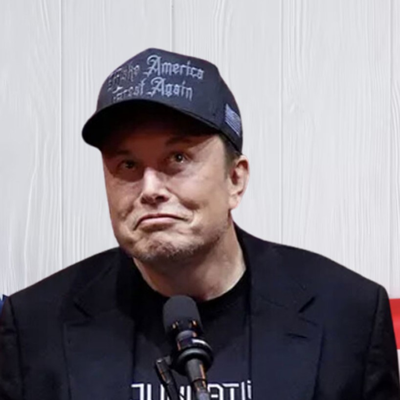 Elon Musk Dark Gothic MAGA Hat Trump 2024 Black Hat