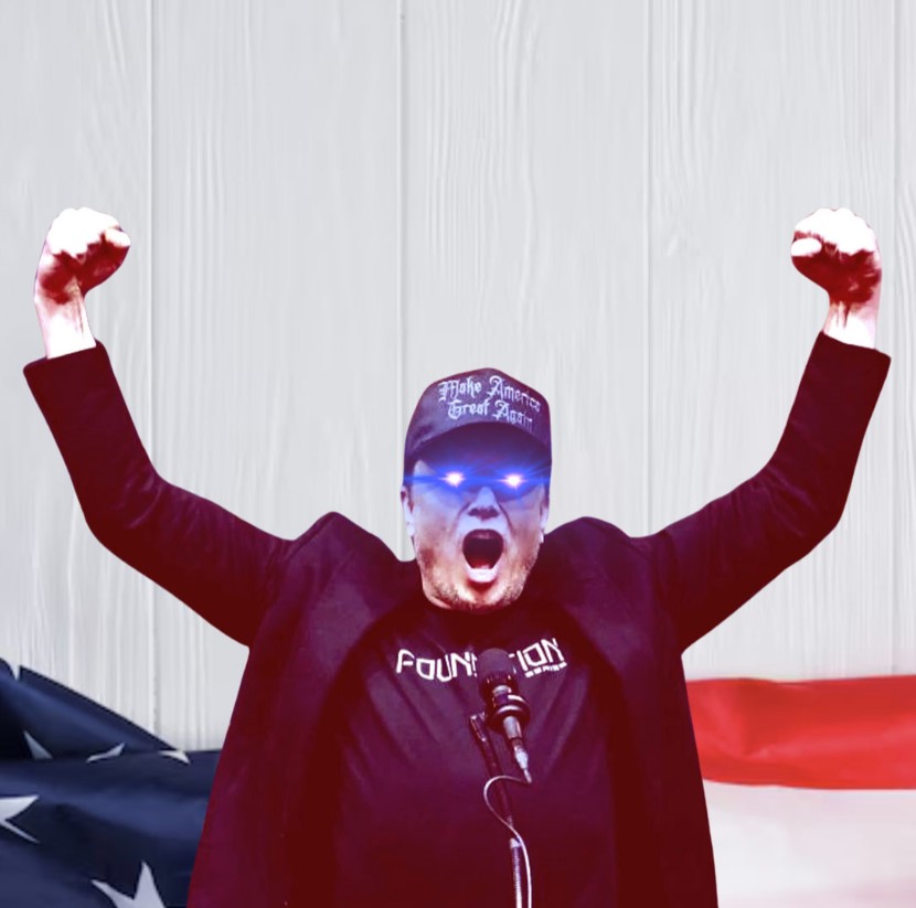 Elon Musk Dark Gothic MAGA Hat Trump 2024 Black Hat