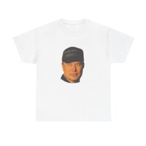 Dark MAGA, Elon Musk, MAGA, Trump T-Shirt (Color White, Front)
