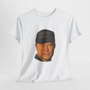 Dark MAGA, Elon Musk, MAGA, Trump T-Shirt (Color White, Front)