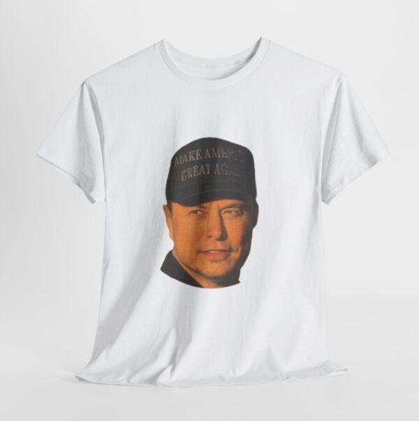 Dark MAGA, Elon Musk, MAGA, Trump T-Shirt (Color White, Front)