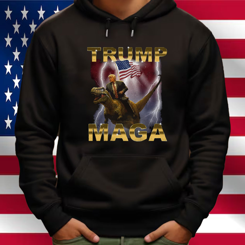 Donald Trump Riding Dinosaur T-Shirt MAGA Shirt