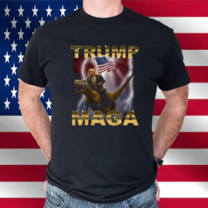 Donald Trump Riding Dinosaur T-Shirt MAGA Shirt