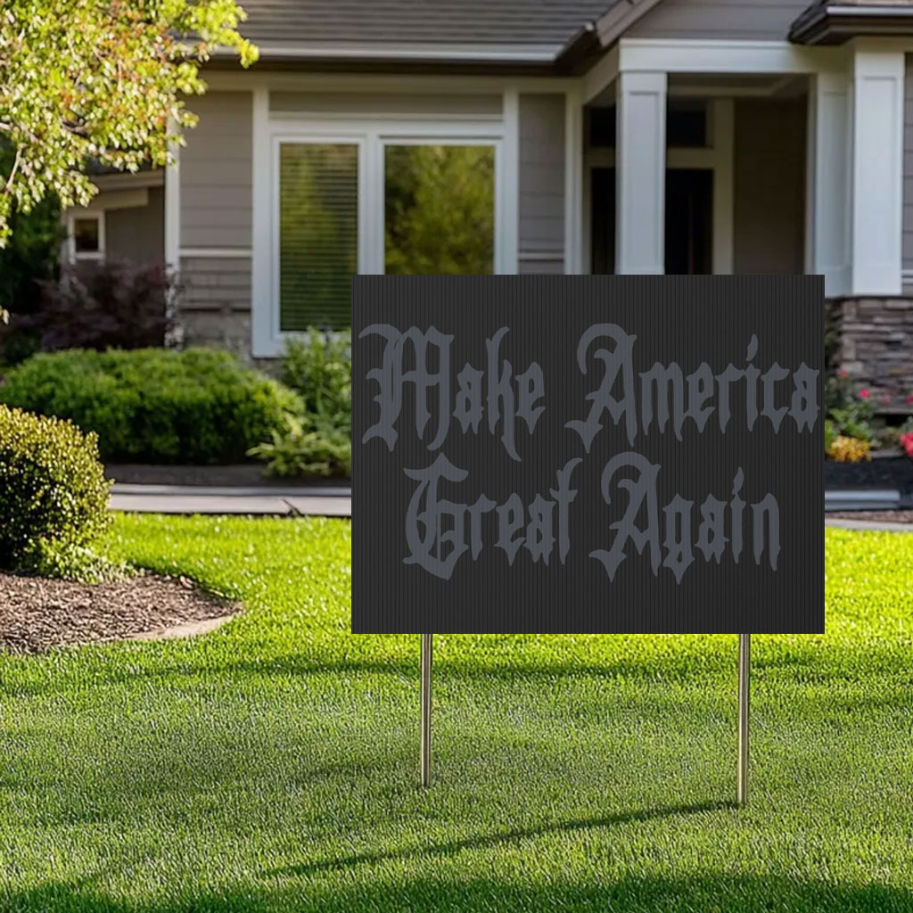 Elon Dark Gothic Maga Yard Sign