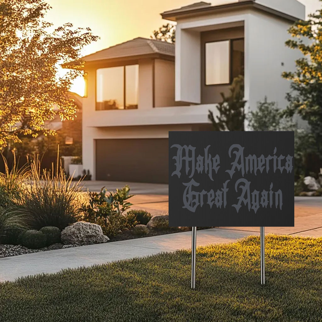Elon Dark Gothic Maga Yard Sign