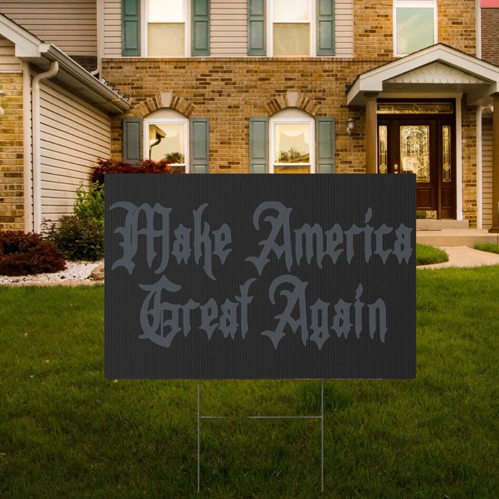 Elon Dark Gothic Maga Yard Sign