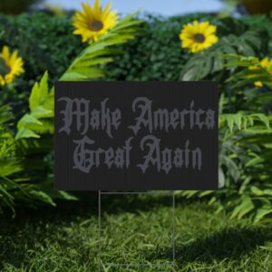 Elon Dark Gothic Maga Yard Sign