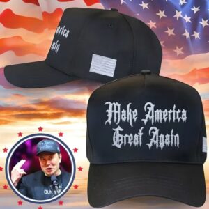 Elon Musk Dark Gothic MAGA Hat Trump 2024 Black Hat