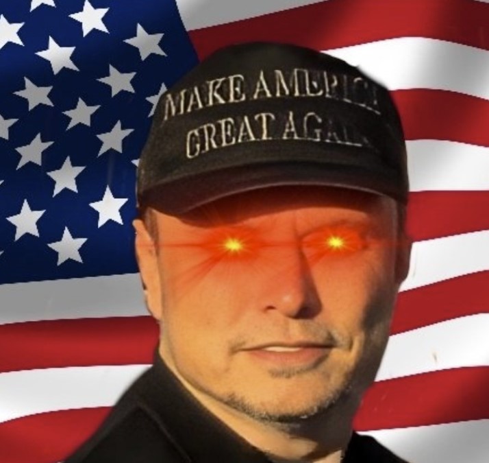 Elon Musk Dark MAGA Hat