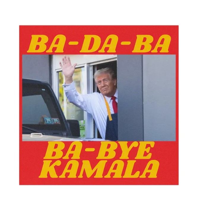 Funny Mc Donald Trump Car Magnet, Ba-Da-Ba-Ba-Bye
