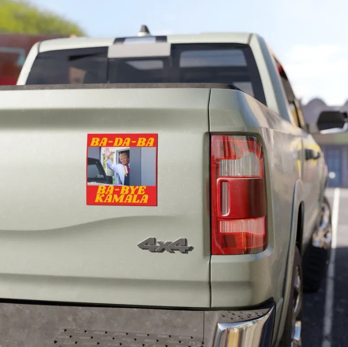 Funny Mc Donald Trump Car Magnet, Ba-Da-Ba-Ba-Bye