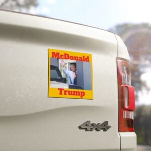 Funny Mc Donald Trump Car Magnet, Political Humor