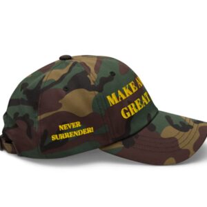 GOLD DARK MAGA HAT (Green Camo Color)