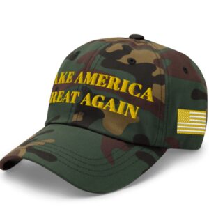 GOLD DARK MAGA HAT (Green Camo Color)