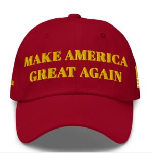 GOLD DARK MAGA HAT (Red Color)