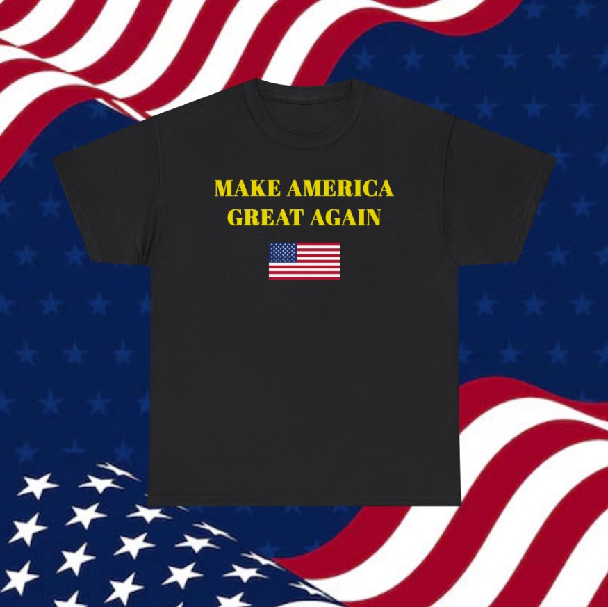 GOLD DARK MAGA USA FLAG T-Shirt