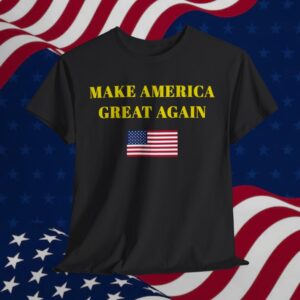 GOLD DARK MAGA USA FLAG T-Shirt