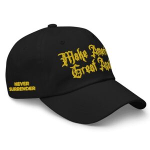 Gold Dark Gothic MAGA Hat