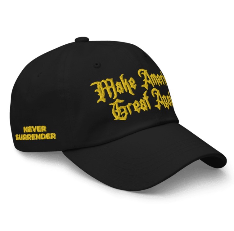 Gold Dark Gothic MAGA Hat