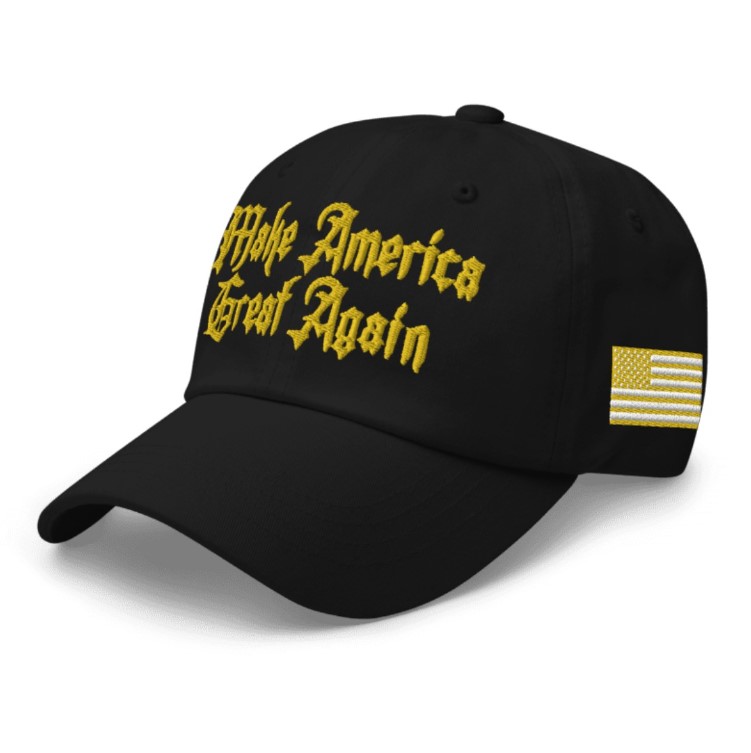 Gold Dark Gothic MAGA Hat