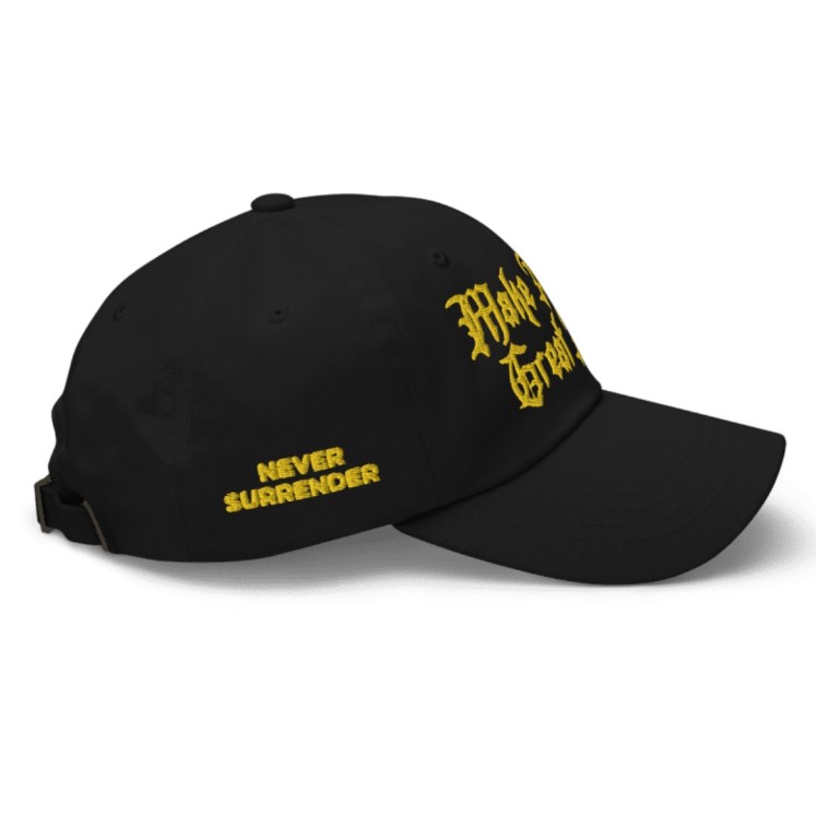 Gold Dark Gothic MAGA Hat