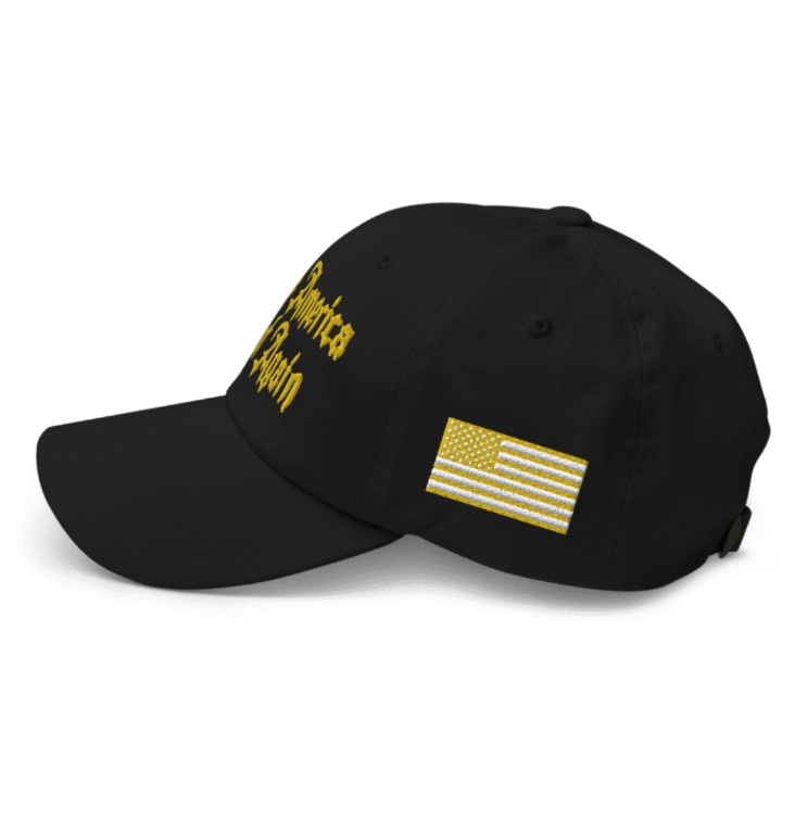Gold Dark Gothic MAGA Hat