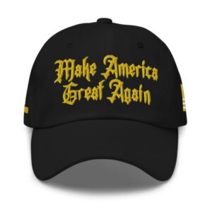 Gold Dark Gothic MAGA Hat