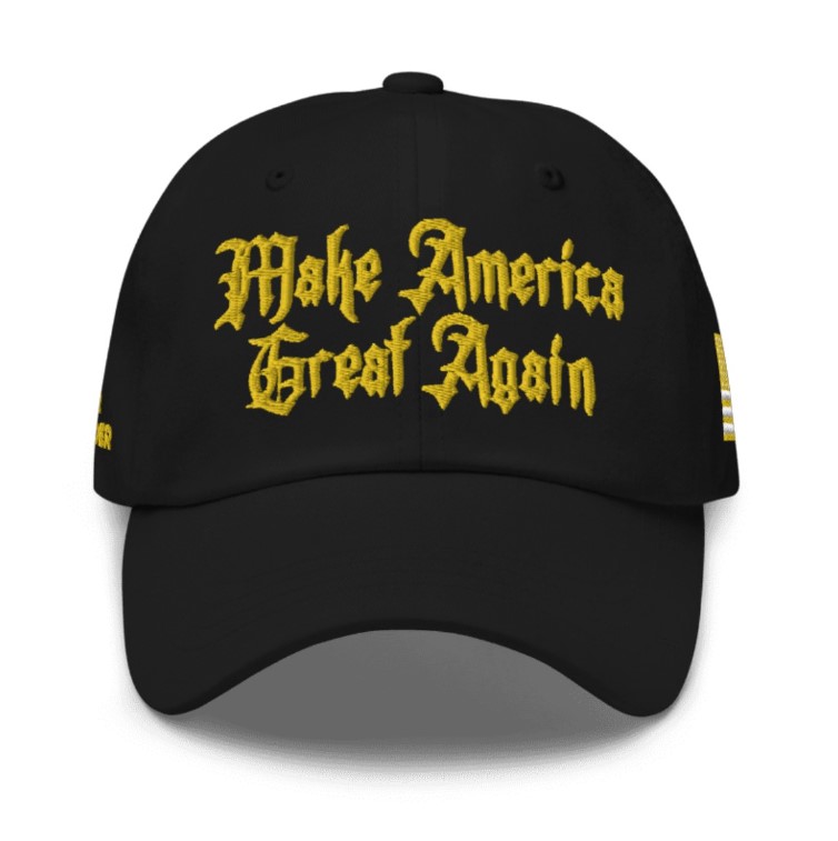 Gold Dark Gothic MAGA Hat