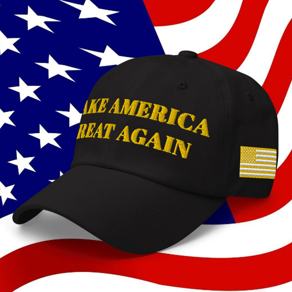 Gold Dark MAGA Hat
