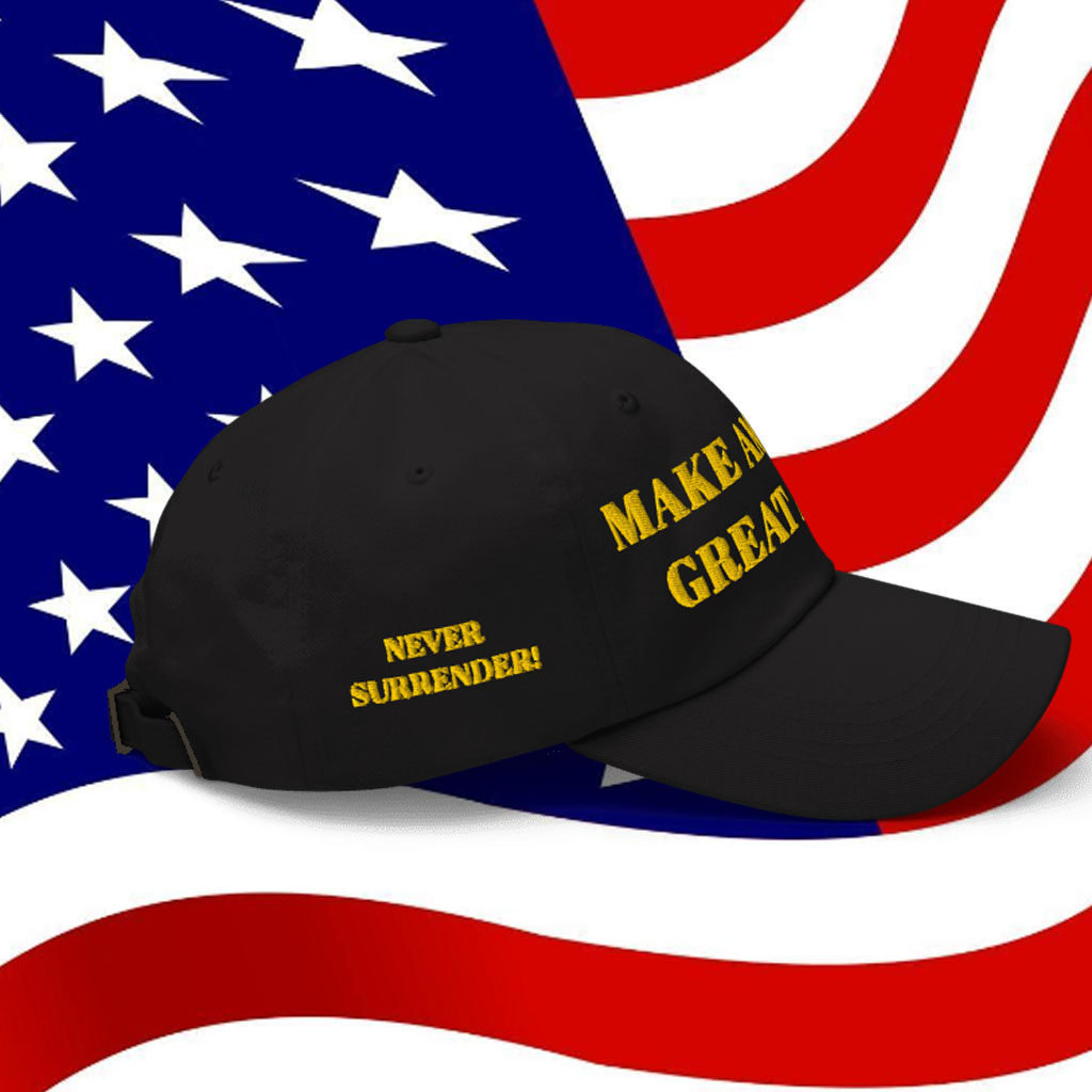 Gold Dark MAGA Hat