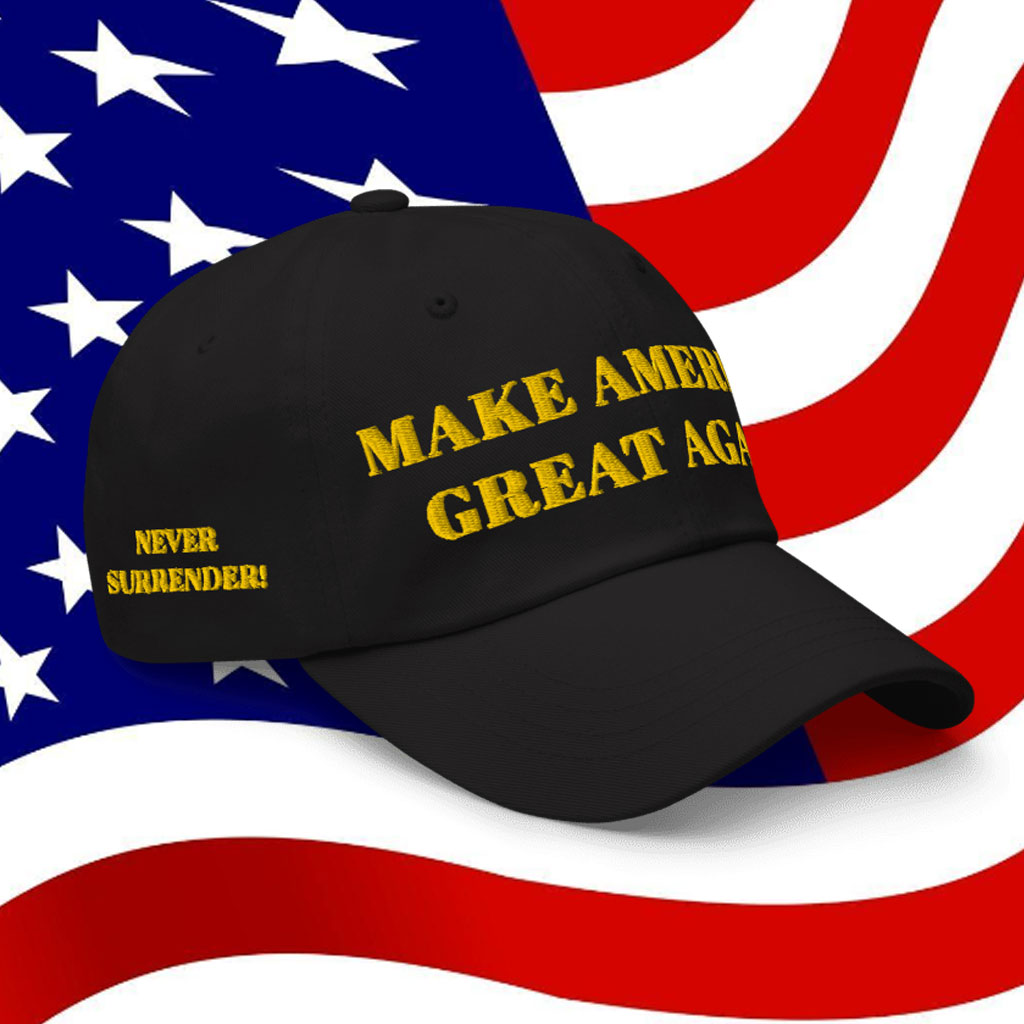 Gold Dark MAGA Hat